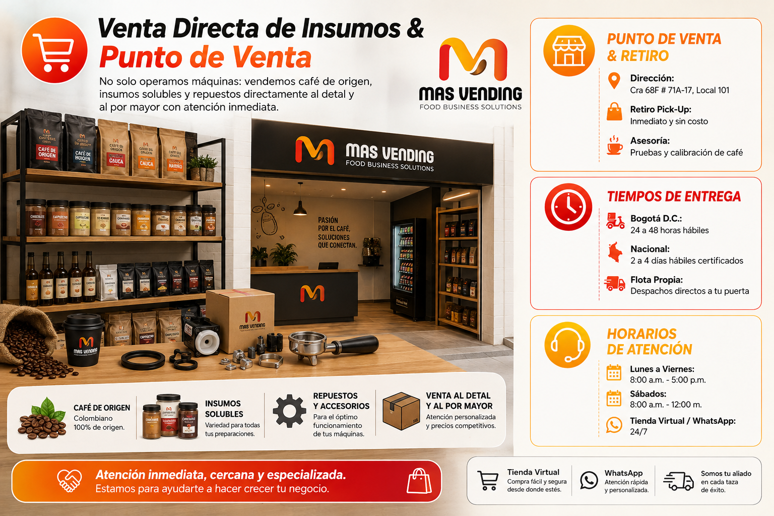 Showroom y Punto de Venta Más Vending Bogotá