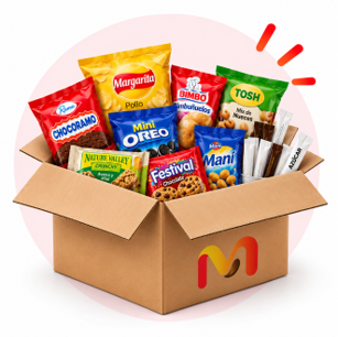 Caja de snacks y productos para vending
