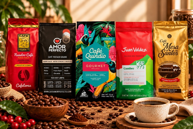 Selección de cafés colombianos de origen y especialidad