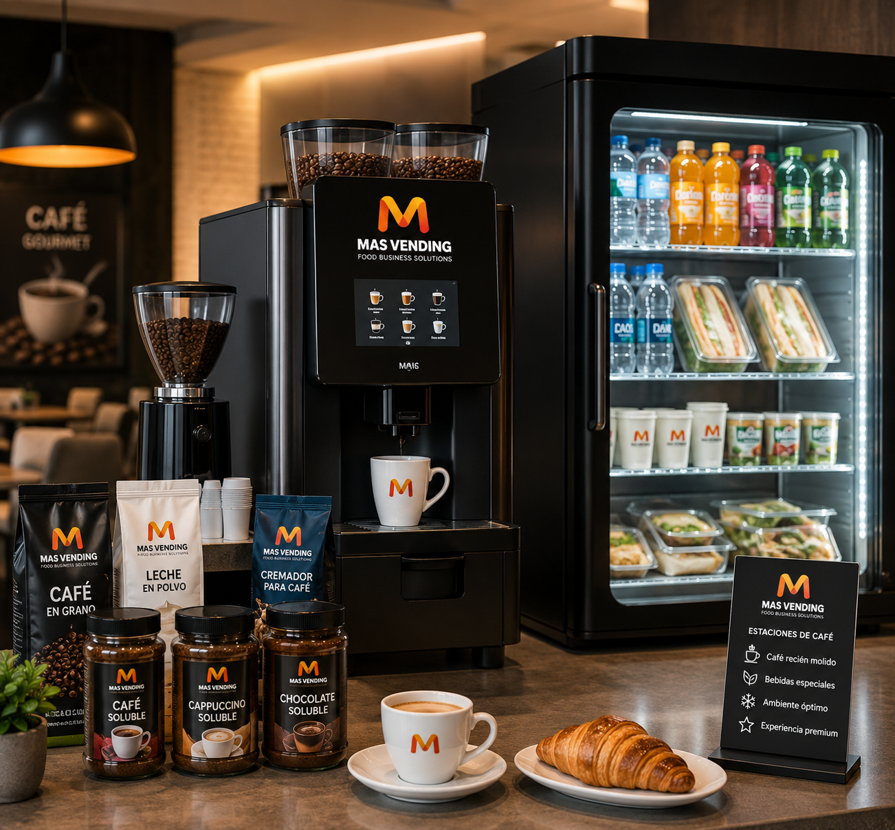 Cafetería corporativa operada y refrigerios para empresas