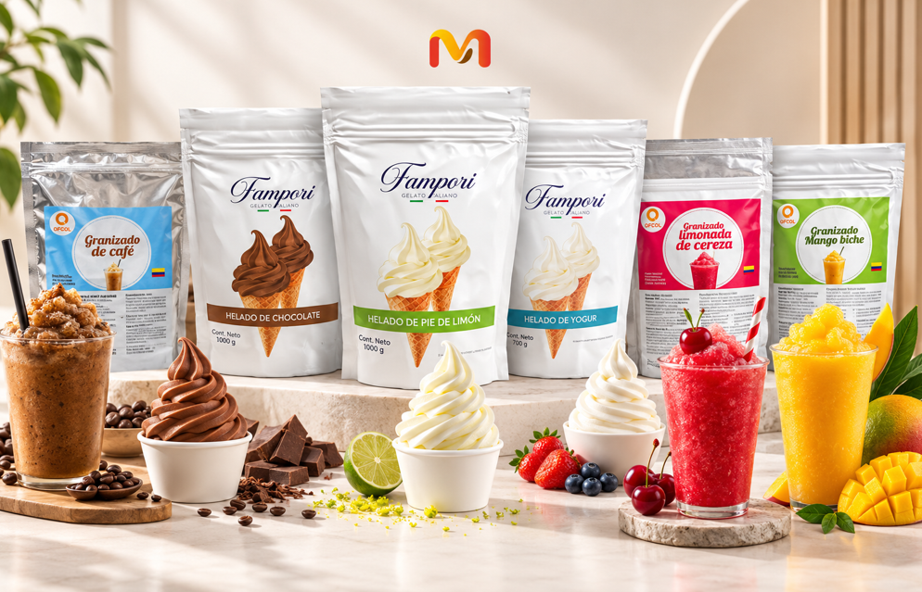 Bases para helado soft y premezclas para granizados